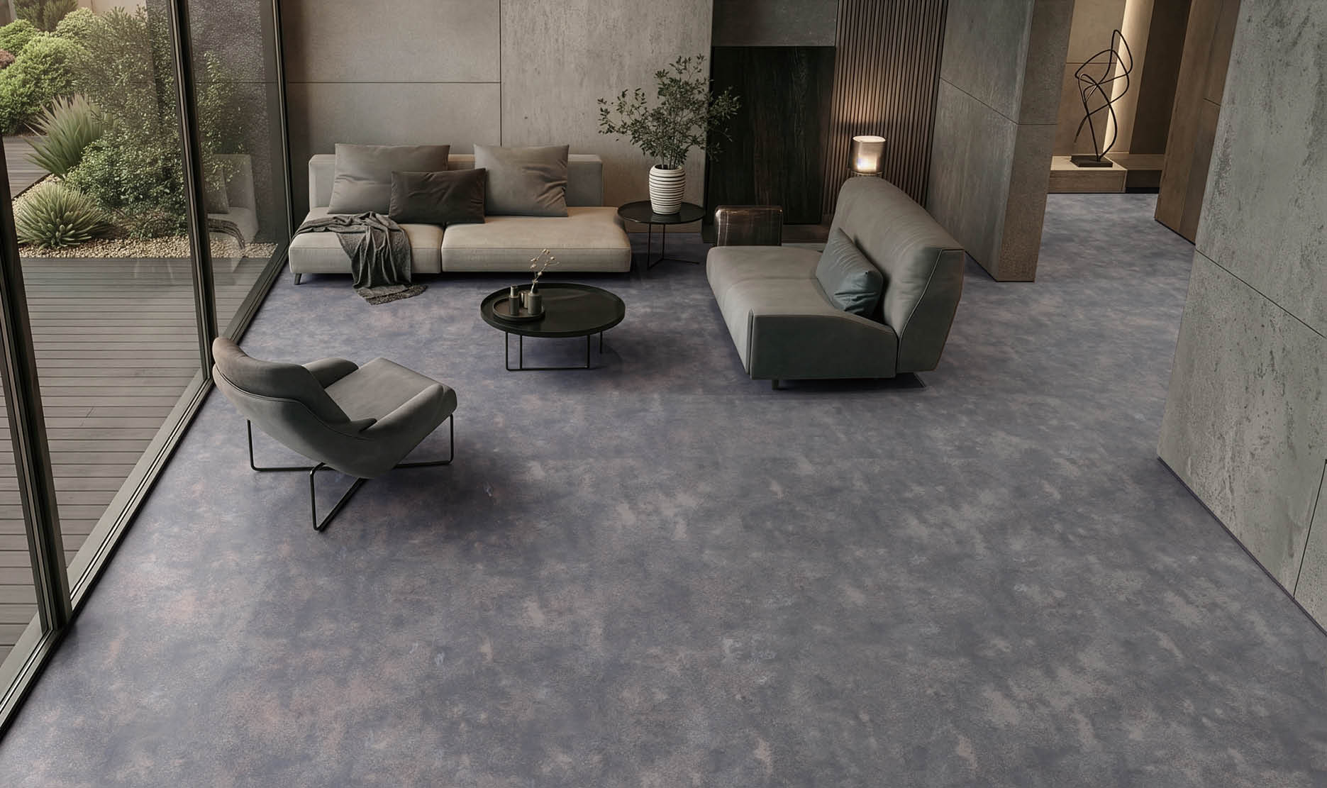 A hallway in a building with a long, narrow design. AI generated content